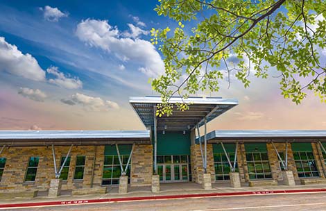 Bear Creek Elementary School Austin ISD   Bear Creek ES 0131 Main Entry Sky 